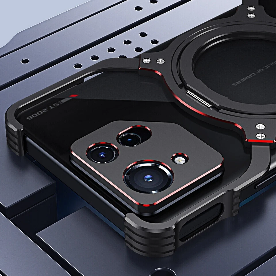 Para Asus ROG Phone 9 Pro, Lujo Forma X Aluminio Metal Anillo Parachoques Estuche Cubierta Foto 3 de 4