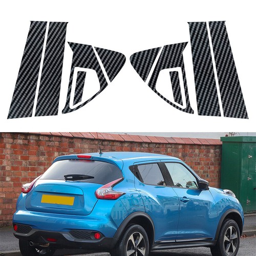 Window Pillar Posts Decal Cover Carbon Fiber Look For Nissan Juke 2011-2017 - Picture 7 of 15