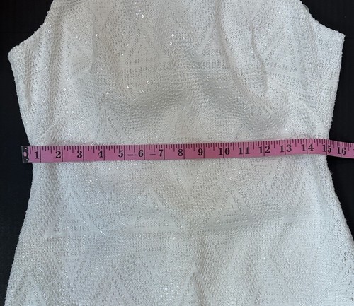 NWT Women’s Ralph Lauren White Sequence Lace Dress Size 6 - Picture 2 of 9