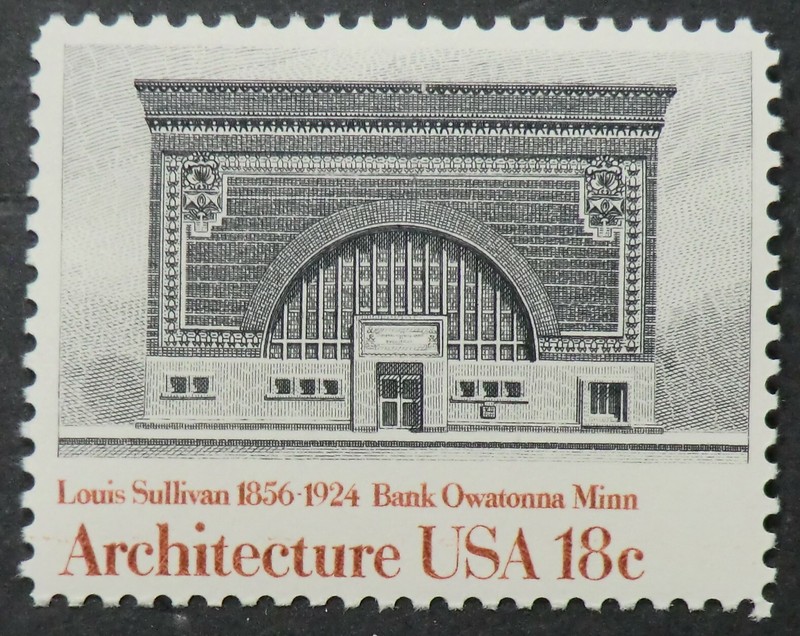 1931 MNH 1981 18c Architecture National Farmers Bank Louis Sullivan Owatonna MN