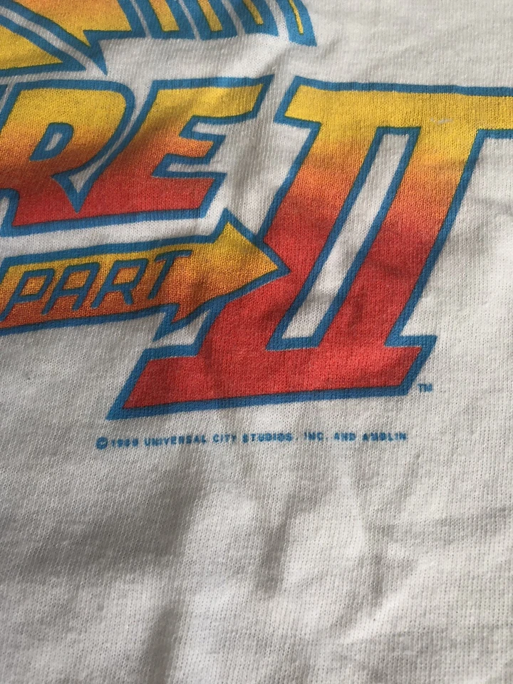 Camiseta de Colección Regreso al Futuro Parte 2 II 1989 Etiqueta Grande Se Ajusta M Película Promo Foto 3 de 4
