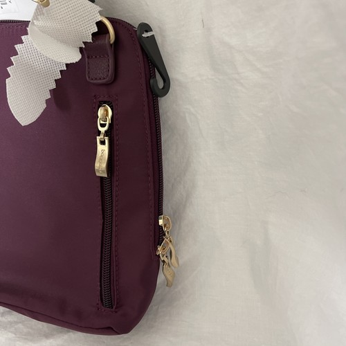Baggallini Brooke Deep Plum Purple Crossbody Zip Purse Bag Strap Cargo New - Picture 7 of 16