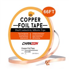 1/4 Inch X 66 FEET Copper Foil Tape with Conductive Adhesive for EMI Shielding