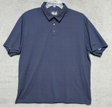 Ben Hogan Performance Polo Shirt Men  s XLarge Blue Geometric Short Sleeve Golf