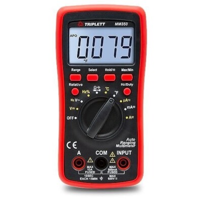 Triplett MM350 True RMS 4000 Count Manual Ranging Digital Multimeter - AC/DC ...