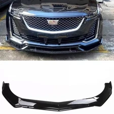 Front Bumper Lip Spoiler Splitter For Cadillac XT4 XT5 XT6 Glossy Black
