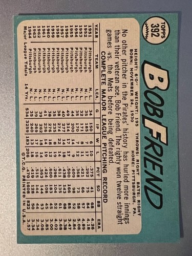 1965 Topps Baseball Singles - Pick Your Card -- 371 to 598 -- High Numbers - Picture 37 of 499