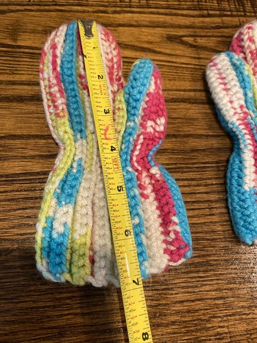 CUTE AND COLORFUL HAND MADE CROCHET CHILDREN MITTENS | Small Kid Size | Warm - Picture 3 of 3