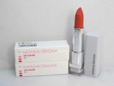 NATASHA DENONA LIP COLOR SHINY 05T MANDARINE 0.14 OZ BOXED LOT OF 2