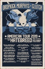 DROPKICK MURPHYS | CLUTCH | HATEBREED 2019 Tour Ltd Ed RARE Poster! Punk Metal