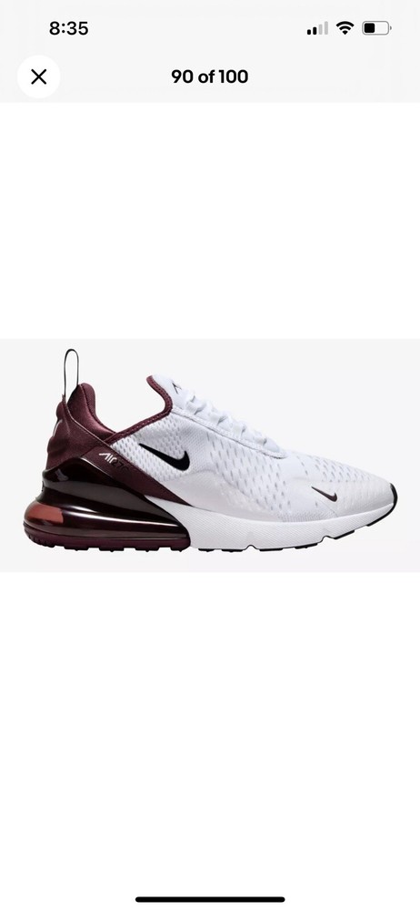 Men Nike Air Max 270 Night Maroon White Cedar | FN6858-681 | Size 9.5-10 No Box