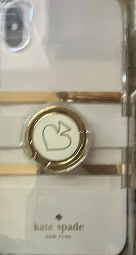 Kate Spade New York-Ring & Protective Hardshell Case For iPhone X &XS White/Gold - Picture 5 of 6