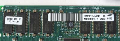 SUN MICRO 501-6109-021GB PC100 100MHz ECC Registered 3.3V 7ns 232-Pin DIMM Memor