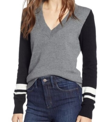 Treasure & Bond Stripe V-Neck Sweater - Size S - New / missing label