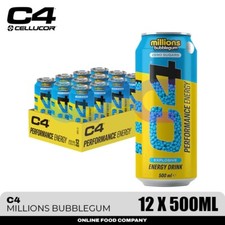 Cellucor Energy Drink C4 Millions Bubblegum ( 12 x 500ml) Zero Sugar Beverage