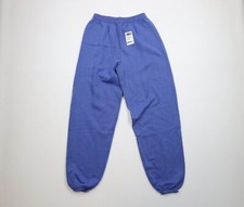 Deadstock Vtg 90s Streetwear Womens L Blank Sweatpants Joggers Periwinkle USA