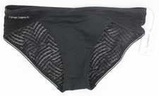 NWT Calvin Klein QF5131 "Geometric" Microfiber with Lace Bikini, Black 001 