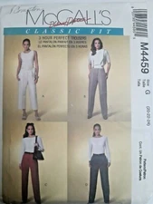 Trousers McCalls Sewing Pattern M4459 Perfect Classic Fit Size G 20 22 24 UC FF 