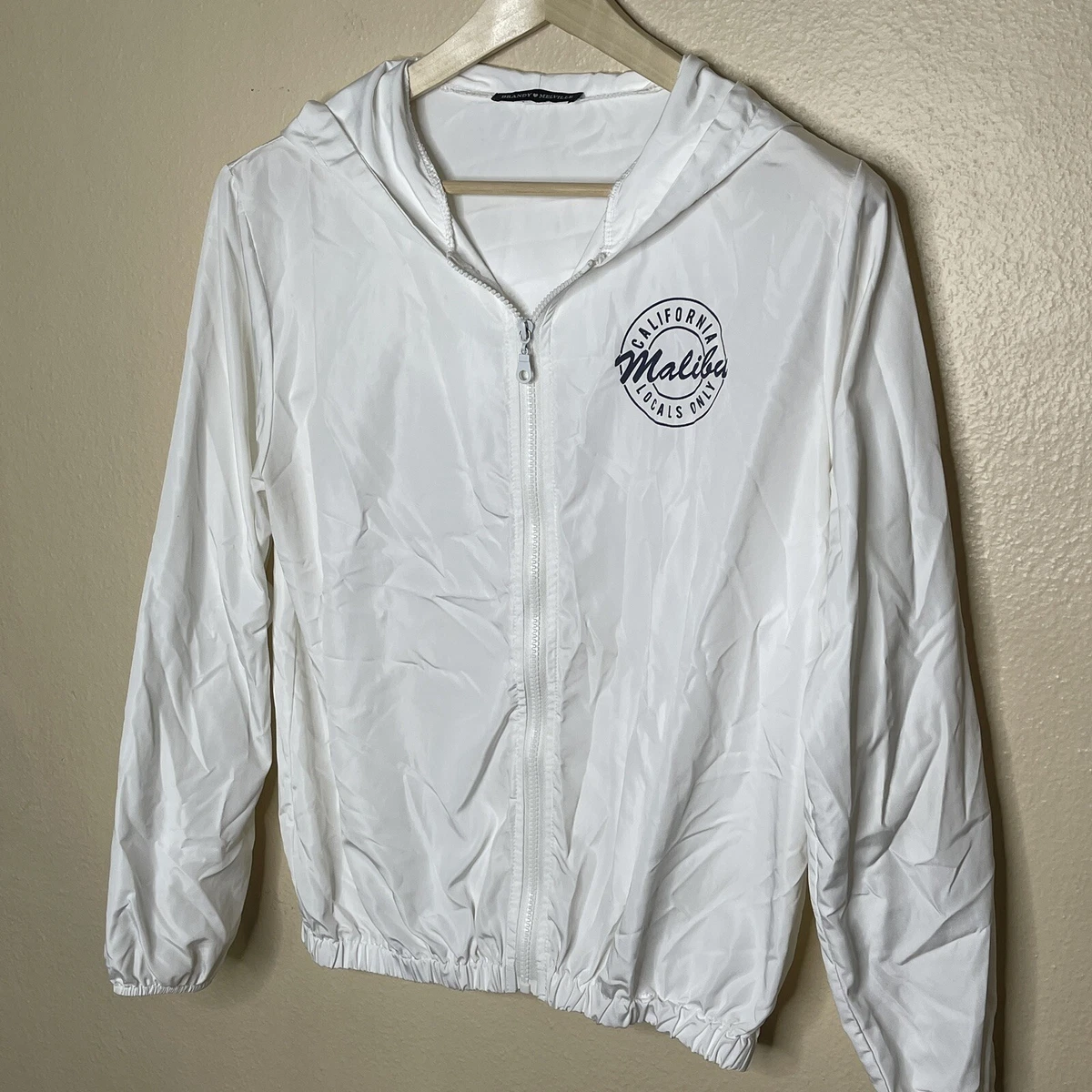 Brandy melville white best sale windbreaker