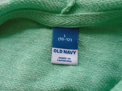 Old Navy Mädchen Gr. M (10-12) 2-teilig grün Jogginghose & Langarm Oberteil mit Kapuze - Bild 8 von 8