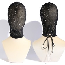 Polyester Noir Hood Rolle Spielen Sexy Dominatrix Slave Kostüm Masken-Choose ▽