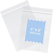 joybest 4 X 6 Inch 1000 Pcs Clear Plastic Bags, Reclosable Zipper Poly Bags...