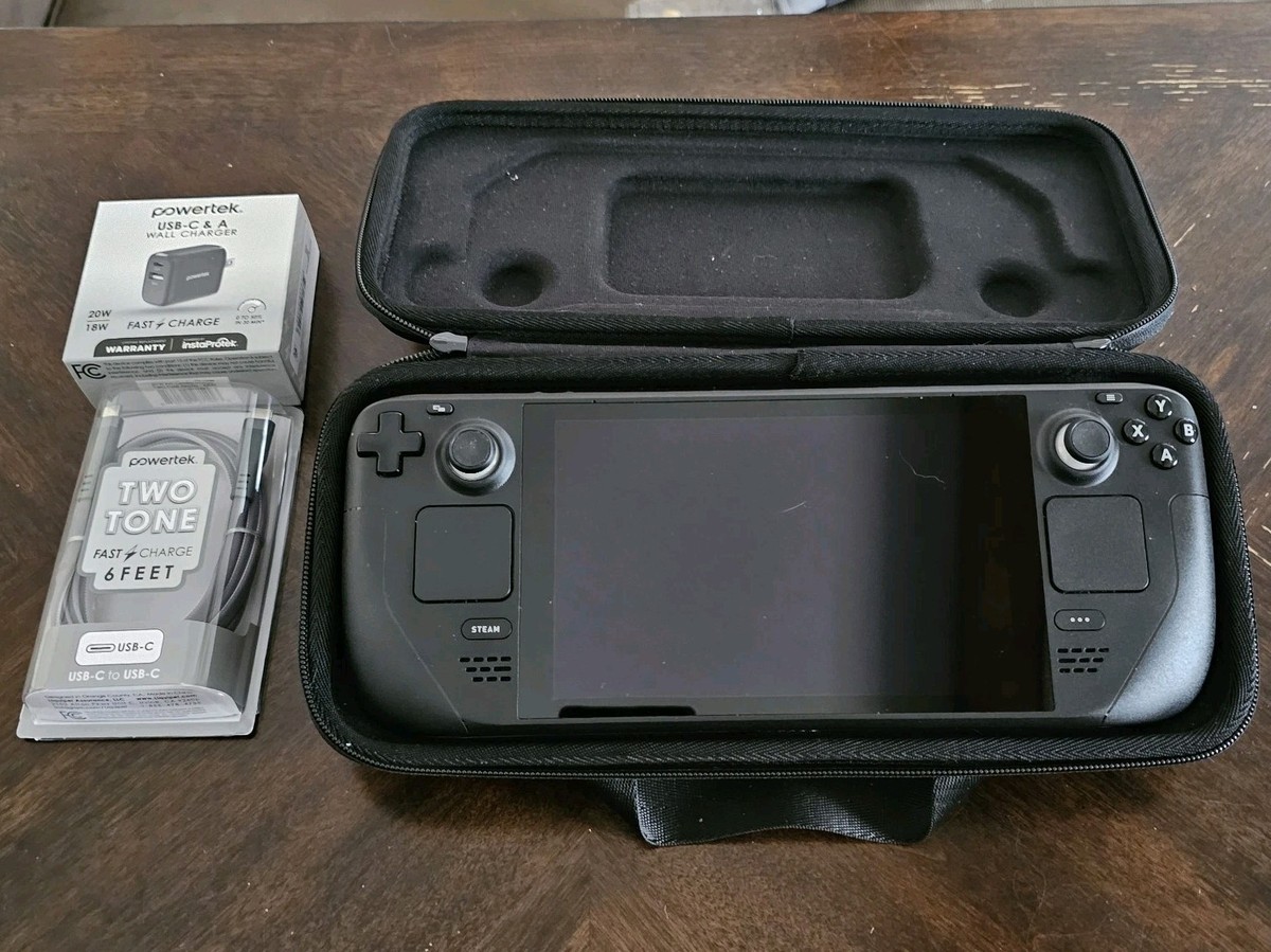 Valve Steam Deck LCD 256GB w/ Charger, Case, And 256GB