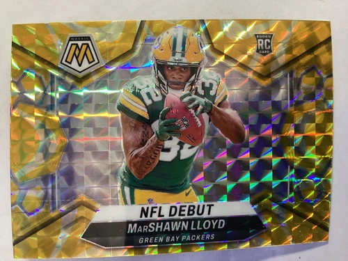 2024 Panini Mosaic MarShawn Lloyd Yellow Reactive Mosaic Prizm Rookie Debut #279