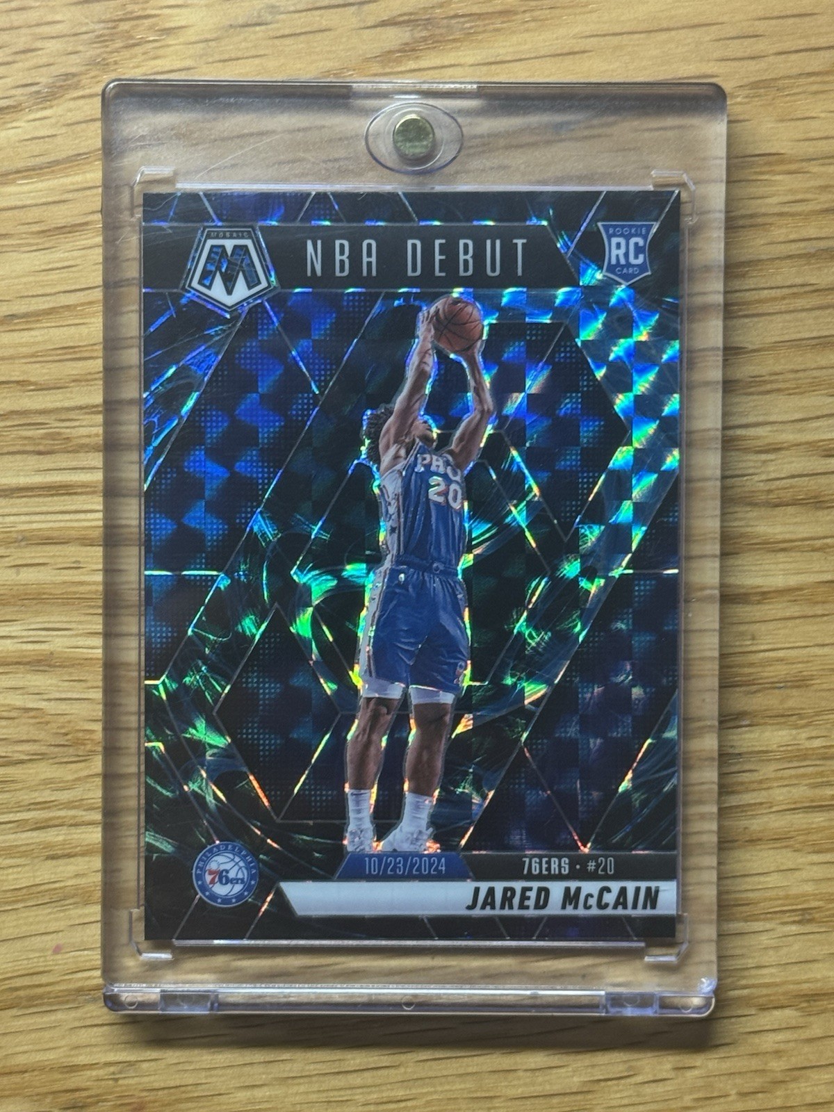 Jared McCain 2024-25 Panini Mosaic NBA Debut RC Genesis Case Hit SSP