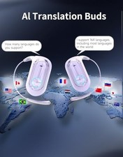 AI Translation Earbuds Real Time, 164 Languages Translator Earbuds