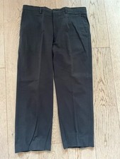 Authentic Dolce & Gabbana men black 100% cotton pants size 54 Made in Italy
