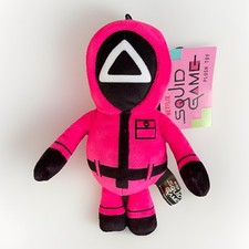 Netflix Squid Game Plush Toy Pink Guard Triangle Masked Soldier 10" Stuffed NEW
