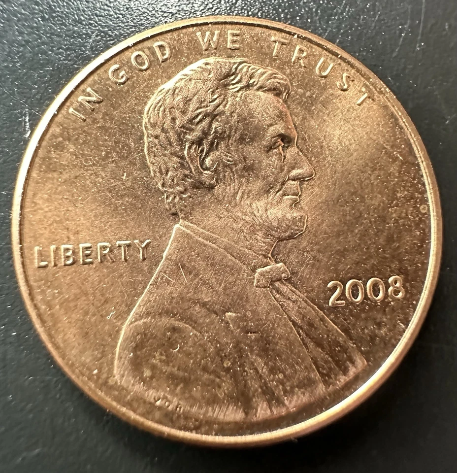2008 P Double Ear/Nose Lincoln Memorial Cent Penny  MS A-315 - Image 3 of 4