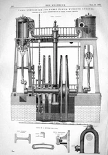 Old 1867 Paris Exhibition 200 Horse Power Winding Machine Andry Dorze Victorian