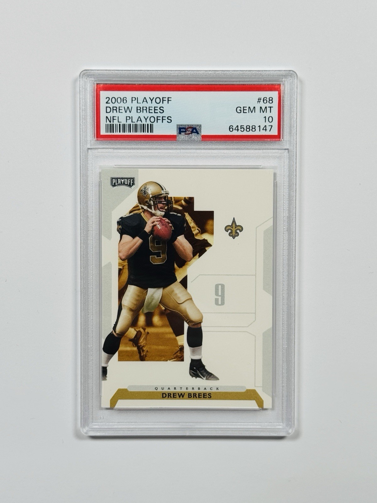 Drew Brees #68 Football Cards 2006 Playoff NFL Playoffs trading card — raw and PSA graded price guide