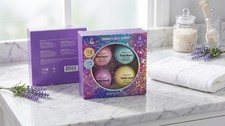 Body Earth Shimmer Bath Bombs Gift Set 4 Pieces, 4 oz Each, Assorted Scents