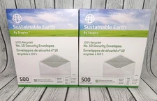 Staples 1000-Count #10 Security Tint Envelopes (Sustainable Earth 100% Recycled)