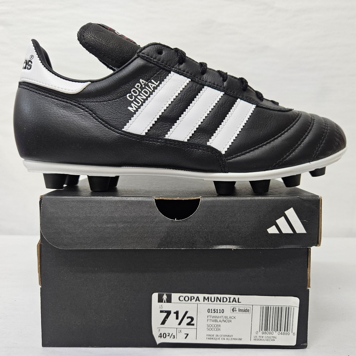 NWB adidas Copa Mundial Soccer Shoe Germany 015110 7.5 for sale
