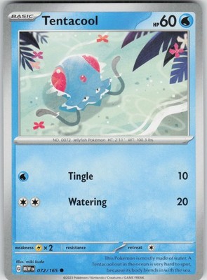 Pokemon Tentacool 072/165 SV: Scarlet & Violet 151 NM English/Englisch