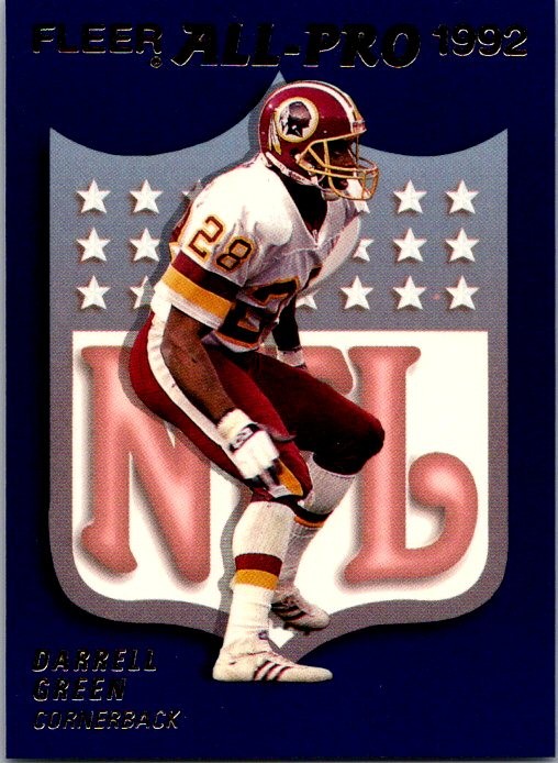 1992 Fleer Darrell Green  20 Washington Redskins