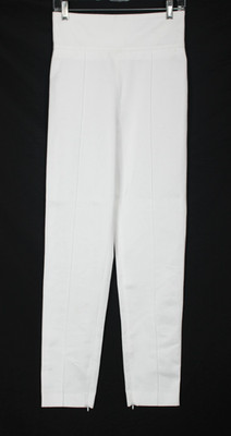 ALEXANDRE VAUTHIER White Woven Crepe High-Waisted Slim Fit Dress Pants 34