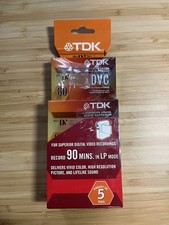 5 Pack TDK DVC 60 Mini DV Superior Grade Video Camcorder Tapes Cassettes NEW