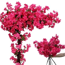 Pack of 16 - Artificial Bougainvillea Flower Stems Silk Bougainvillea Long Br...