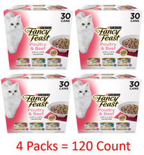 4 Packs Fancy Feast All Life Stages Cat Variety Pack 3 OZ 30 Count