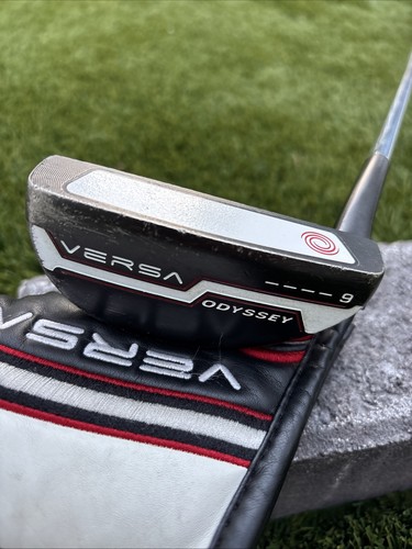 Putter Odyssey Versa Sabertooth Blanc Gaucher - 35 Pouces - Modèle Mallet