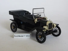 1:43 Scale Mint Ford Model T Open top 1912 in Black by Del Prado