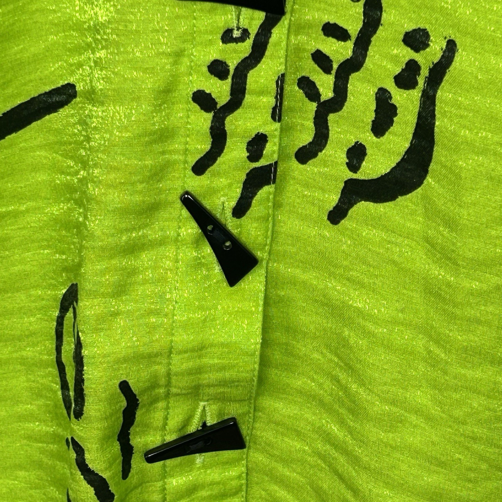 Multiples Neon Lime Abstract Tunic Medium Art Tea… - image 4