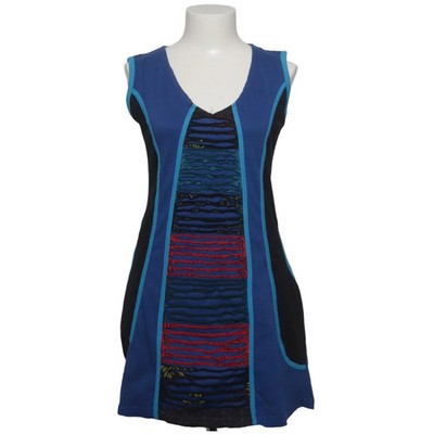 Sol Mane, Kleid, Größe: S, Blau/Schwarz/Mehrfarbig, Baumwolle, Print, Damen #yuu