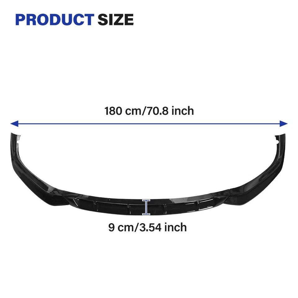 Lábio de para-choque dianteiro preto Golss para BMW 17-19 5 Series G30 G31 G38 M550i M Sport - Imagem 4 de 4