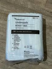 CARDINALHEALTH Underpads Wings Light Absorbency 23 x 36 in. 10 CT